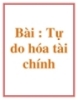 Tự do hóa tài chính