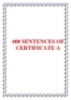 400 SENTENCES OF CERTIFICATE A