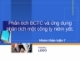 Phân tích BCTC và ứng dụng phân tích một công ty niêm yết