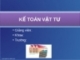 KẾ TOÁN VẬT TƯ