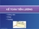 KẾ TOÁN TIỀN LƯƠNG