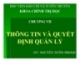 Bài giảng Khoa học quản lý: Chương 7 - Nguyễn Xuân Phong