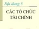 Bài giảng  Kinh tế tiền tệ - Ngân hàng: Nội dung 5 – TS. Nguyễn Thị Thư