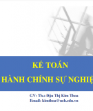 Bài giảng Kế toán hành chính sự nghiệp - Chương 1: Một số vấn đề chung về tổ chức công tác kế toán trong đơn vị HCSN