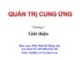 Bài giảng Quản trị cung ứng: Chương 1 - PhD. Đinh Bá Hùng Anh