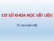 Bài giảng Cơ sở khoa học vật liệu: Biểu đồ pha - Cao Xuân Việt