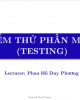 Bài giảng Kiểm thử phần mềm - Phan Hồ Duy Phương