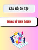 Câu hỏi ôn tập môn Thống kê Kinh doanh