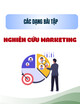 Các dạng bài tập nghiên cứu marketing