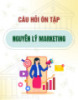 Câu hỏi ôn tập Nguyên lý marketing