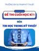 Đề thi cuối học kì 1 môn Tin học trong kỹ thuật năm 2025-2026