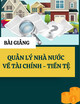 Bài giảng Quản lý nhà nước về tài chính - tiền tệ: Chương 4 - Trường Đại học Hải Dương